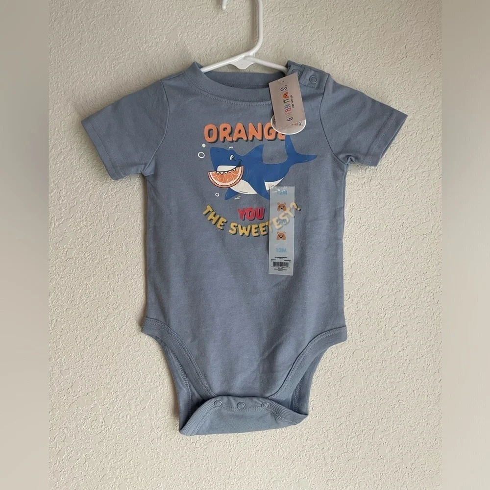 Garanimals Blue Shark Bodysuit size 12M-NWT